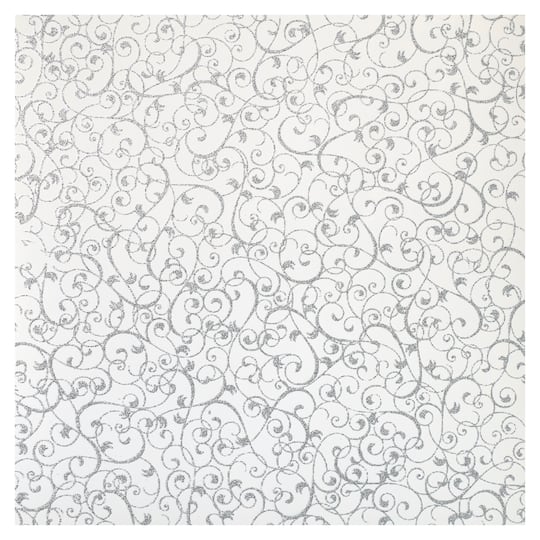 30 Pack: Silver Swirl Glitter Paper by Recollections®, 12" x 12"